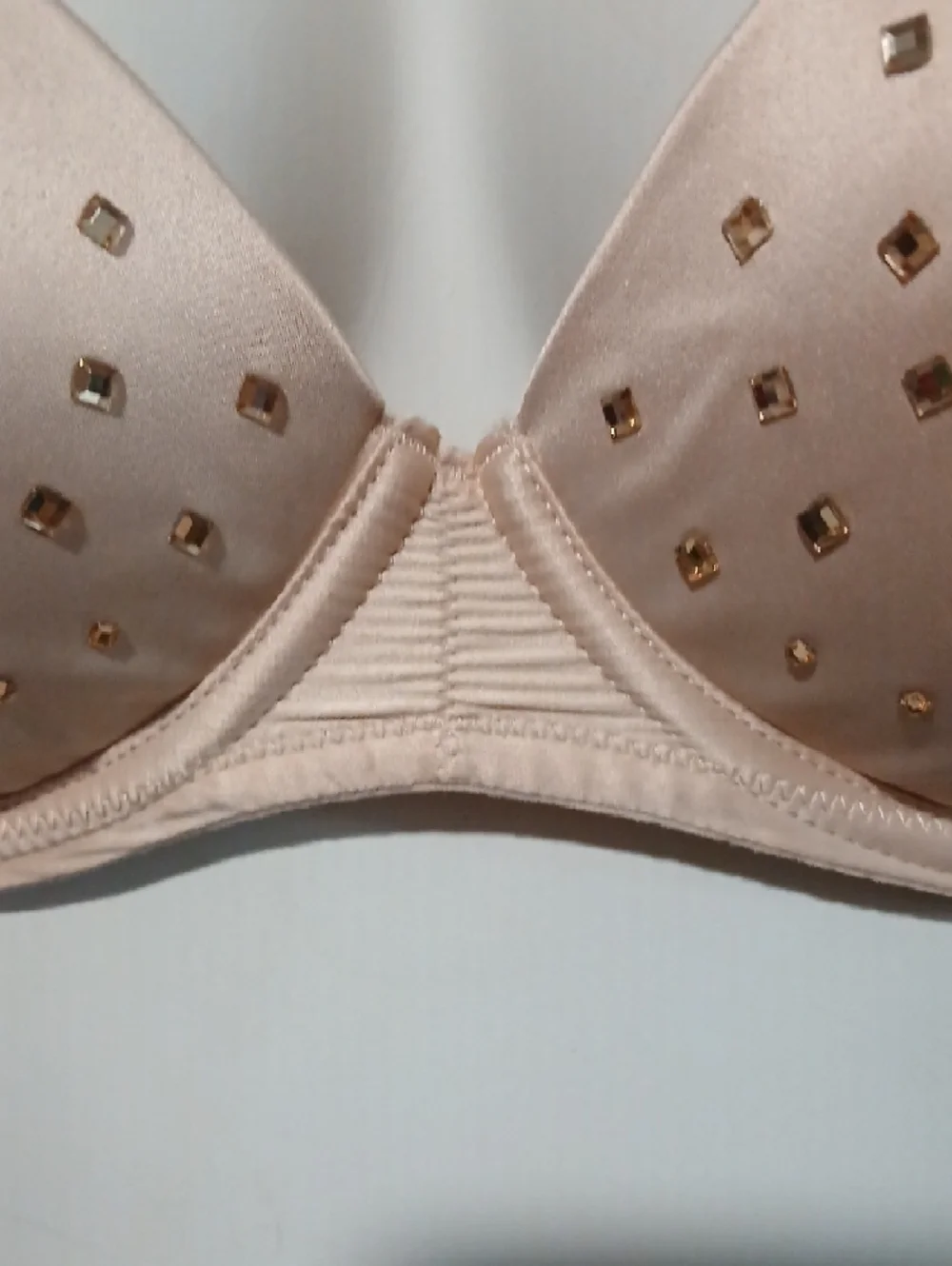 Aerie "REESE" LIMITED EDITION Nude Champagne Embellished Sexy Underwire Bra - Picture 2 of 16